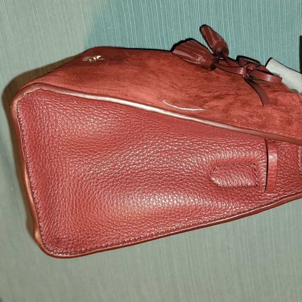 Kate Spade Red Suede Tote Bag - Picture 4 of 13